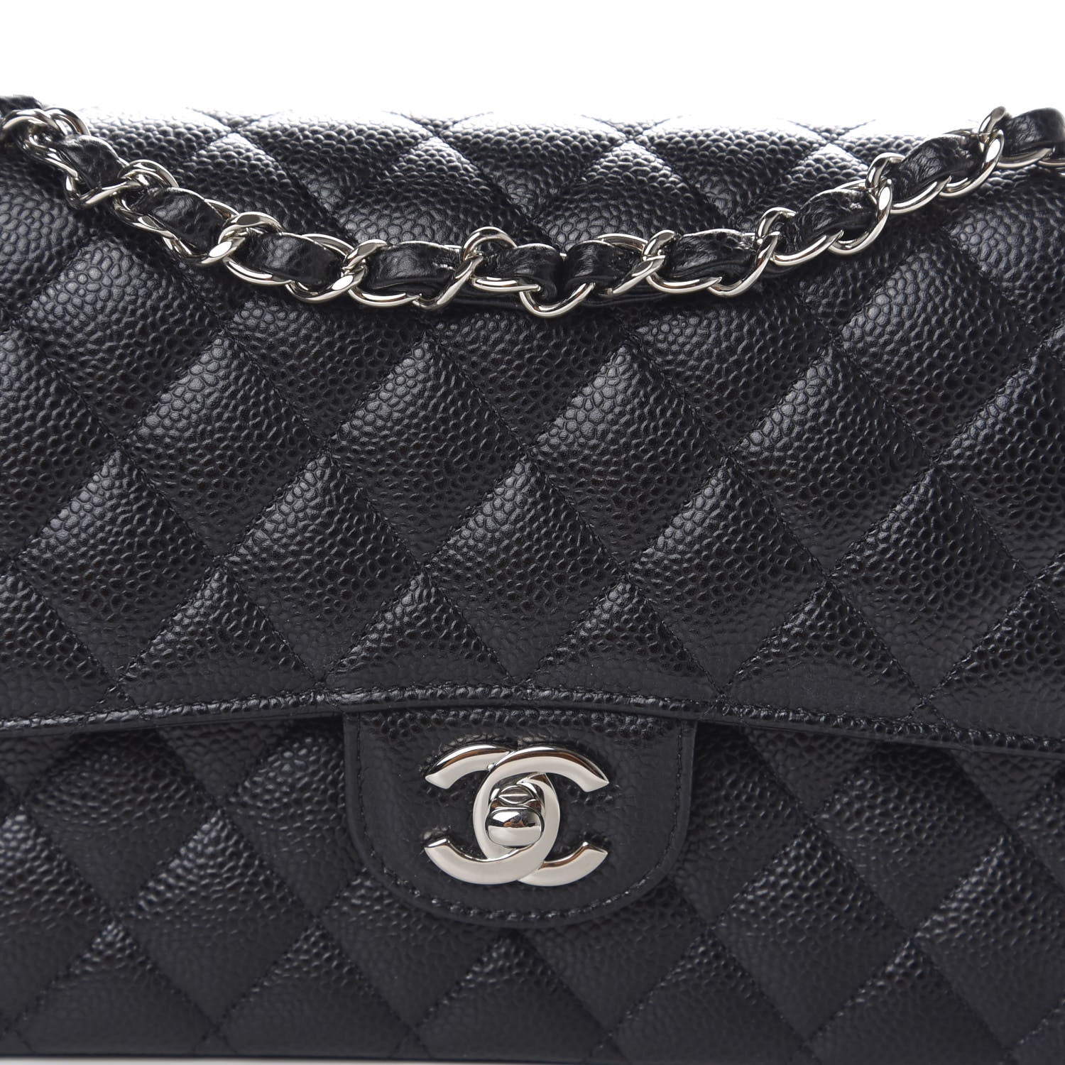 Chanel Caviar Quilted Medium Double Flap Black 10 of 11