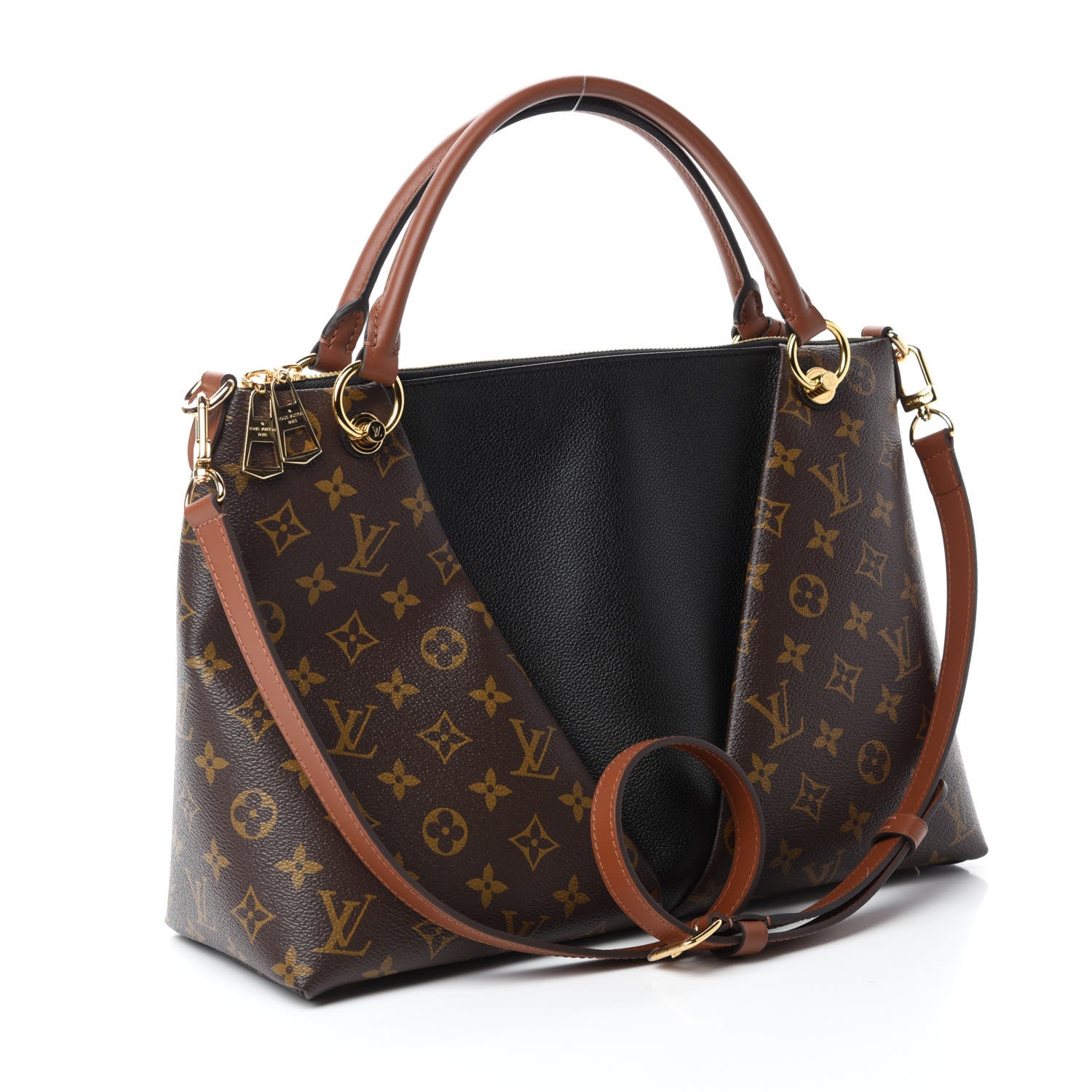Louis Vuitton Monogram V Tote MM Black 3 of 11