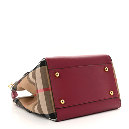 Burberry Grainy Calfskin House Check Small Canterbury Berry Pink 4 of 9