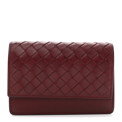 Bottega Veneta Nappa Intrecciato Card Holder Bordeaux 1 of 7