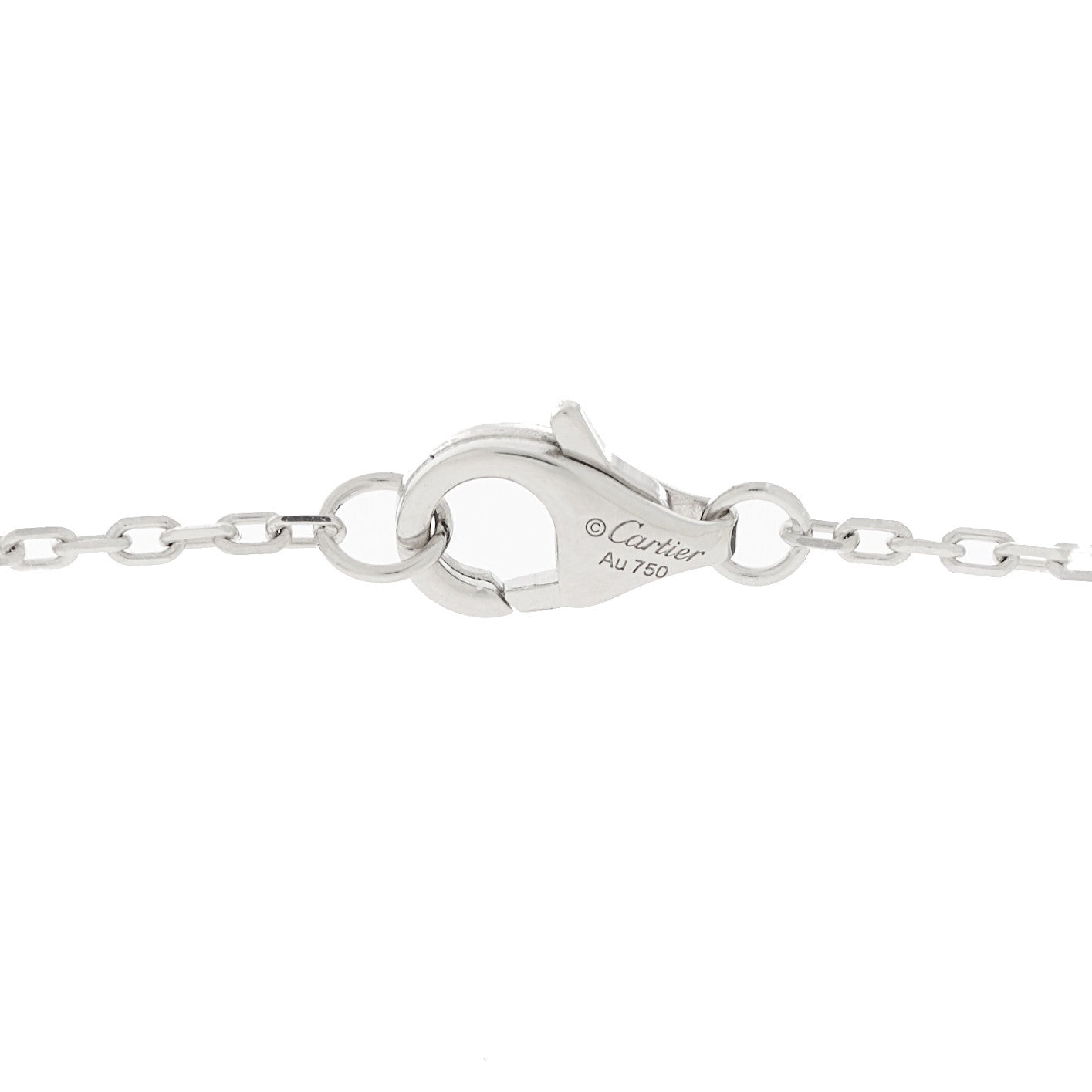18K White Gold Diamond Juste Un Clou Paved Pendant Necklace