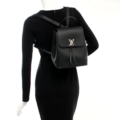Louis Vuitton Calfskin Lockme Backpack Black 2 of 10
