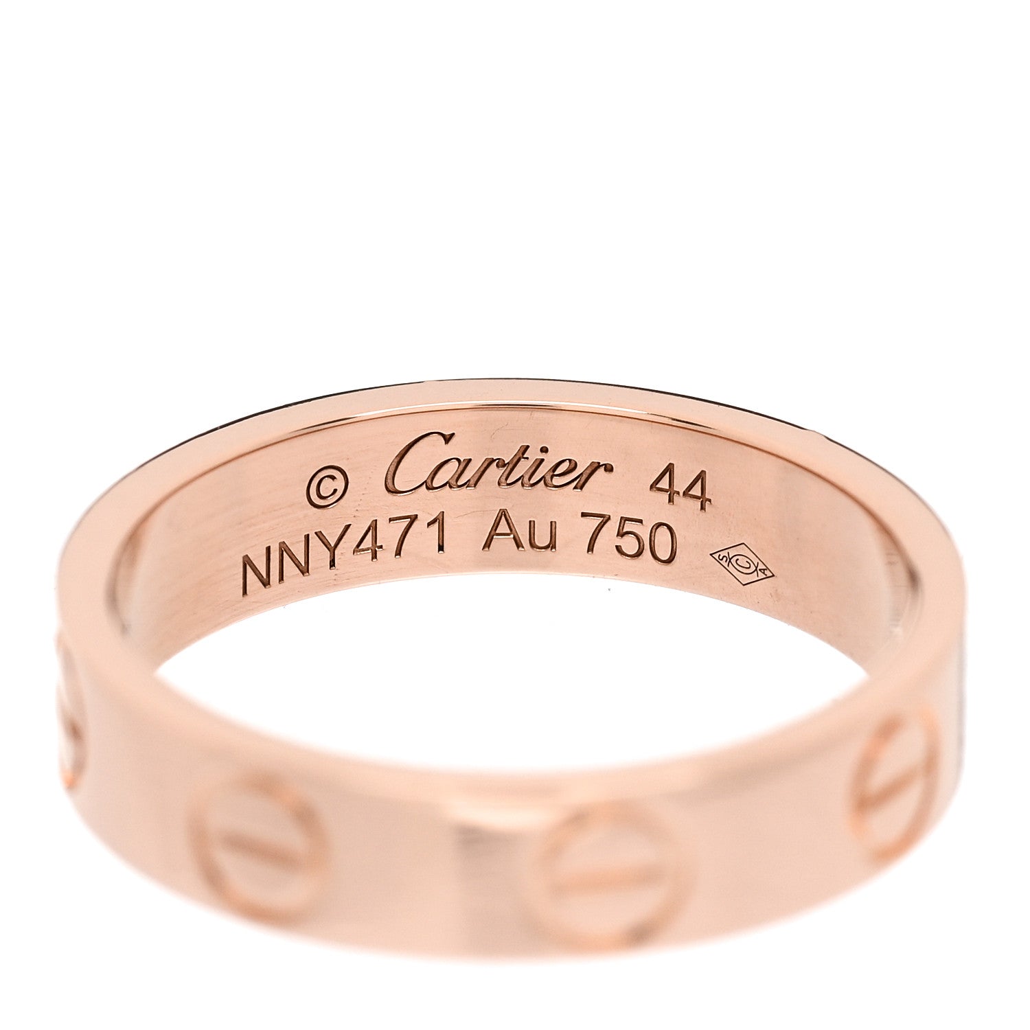 Cartier 18K Pink Gold 3.5mm LOVE Wedding Band Ring 44 3 4 of 4