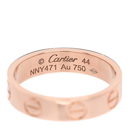 Cartier 18K Pink Gold 3.5mm LOVE Wedding Band Ring 44 3 4 of 4