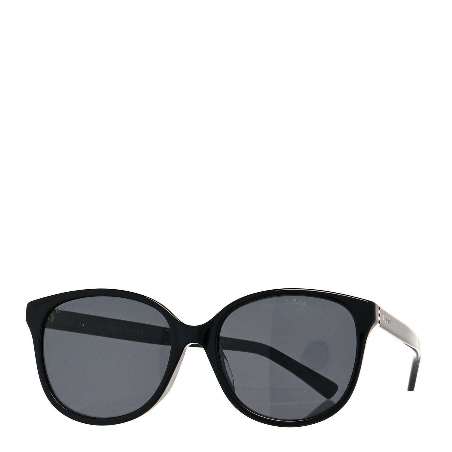 Gucci Acetate Round GG0461SA Web Sunglasses Black 1 of 6
