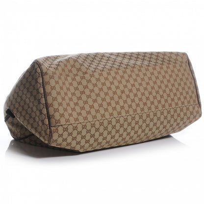 Gucci GG Monogram Web Large Collapsible Carry On Duffle Beige Brown 4 of 9