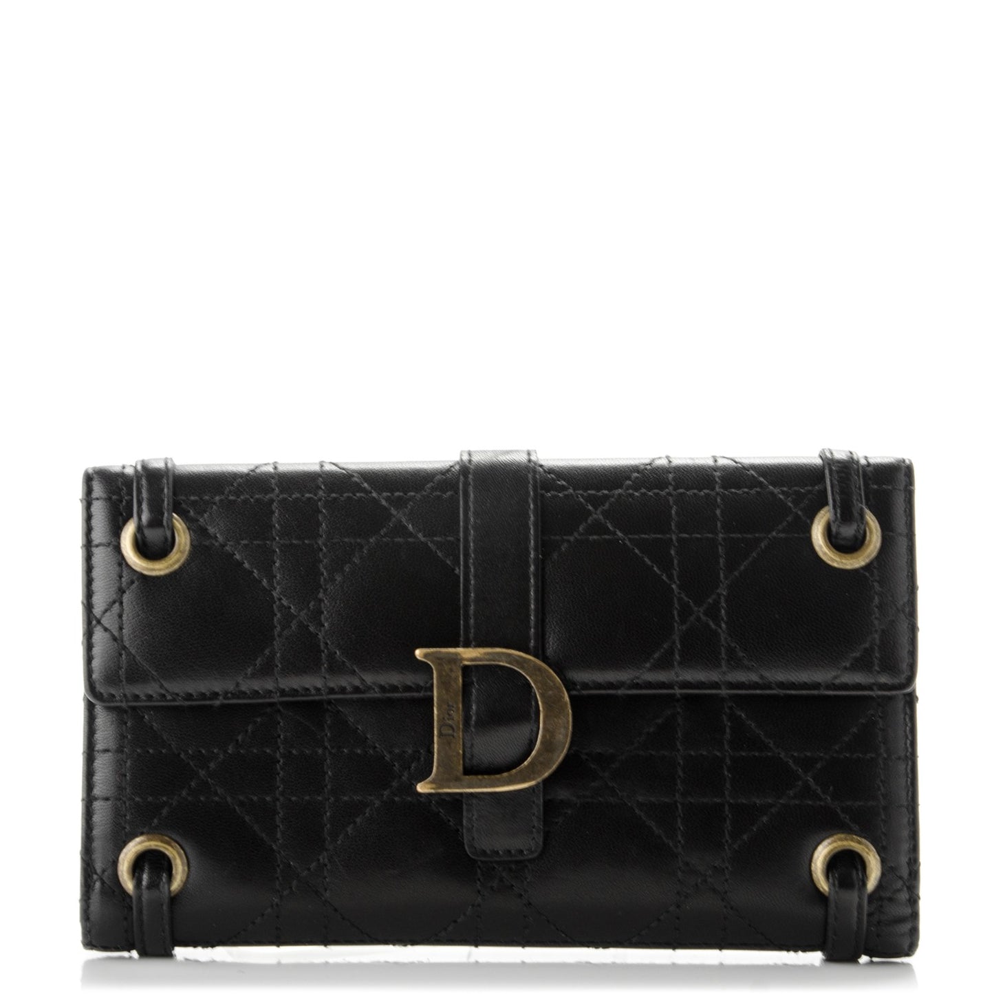 Lambskin Cannage Wallet Black
