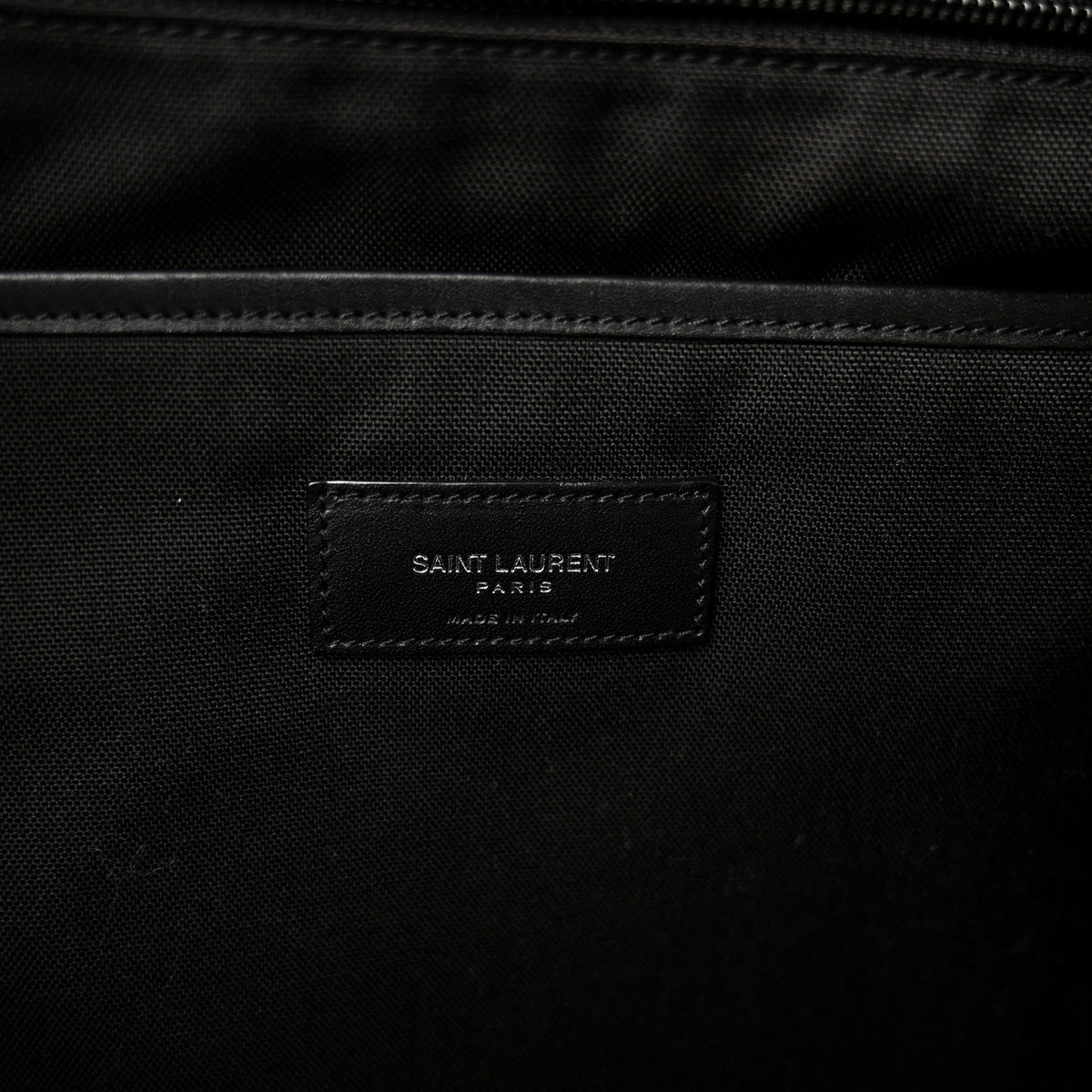 Canvas Signature Embroidered City Backpack Black