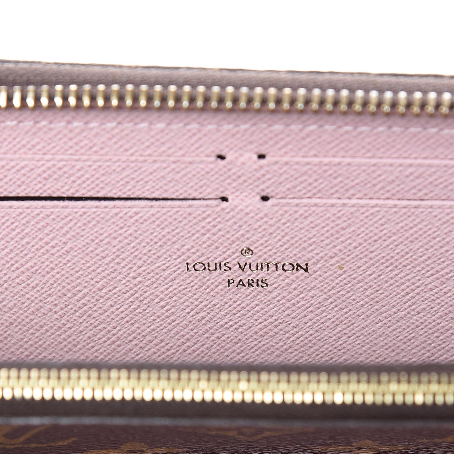 Monogram Clemence Wallet Rose Ballerine