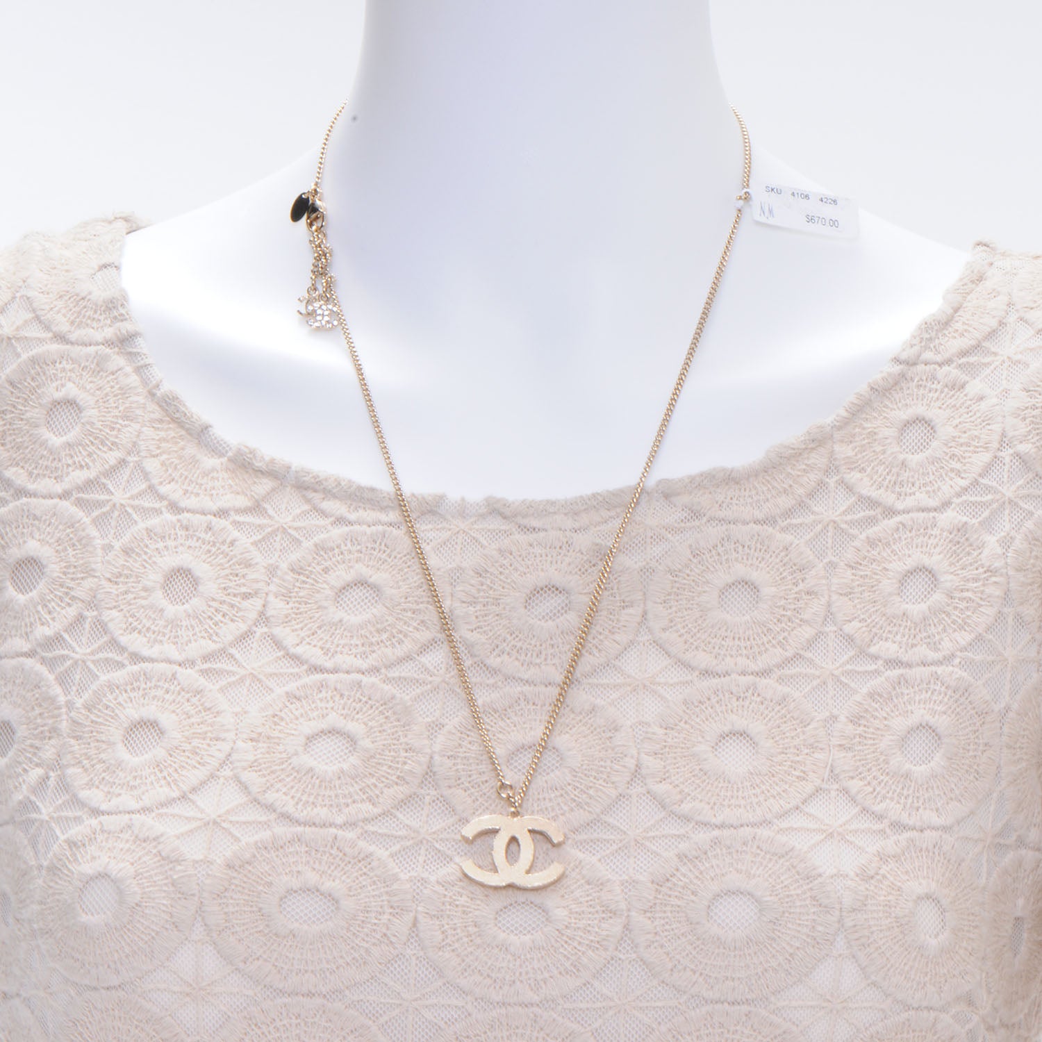 Chanel CC Logo Necklace Gold 2 of 6