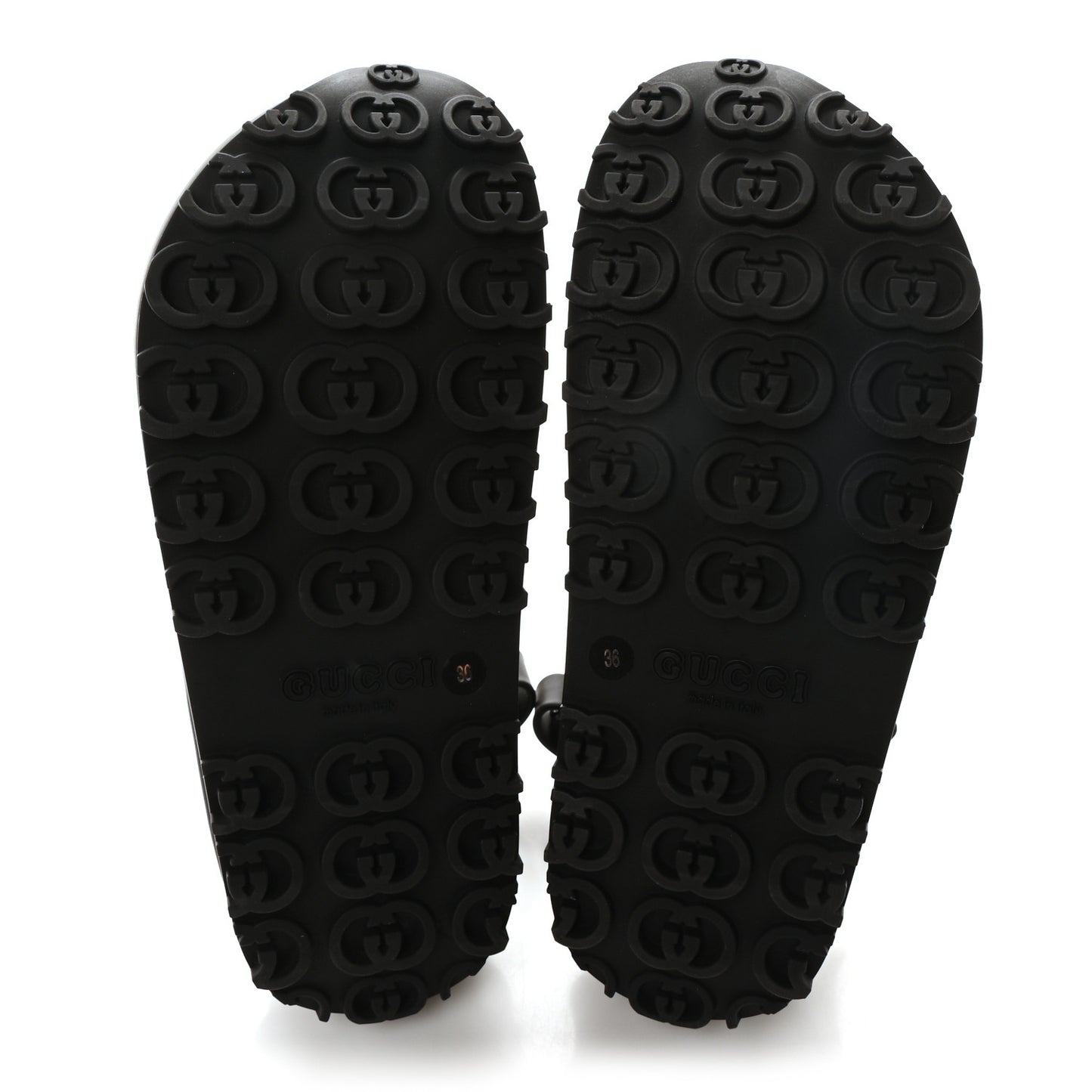 Soft Rubber Horsebit Touch Womens Strapped Sandals 36 Black