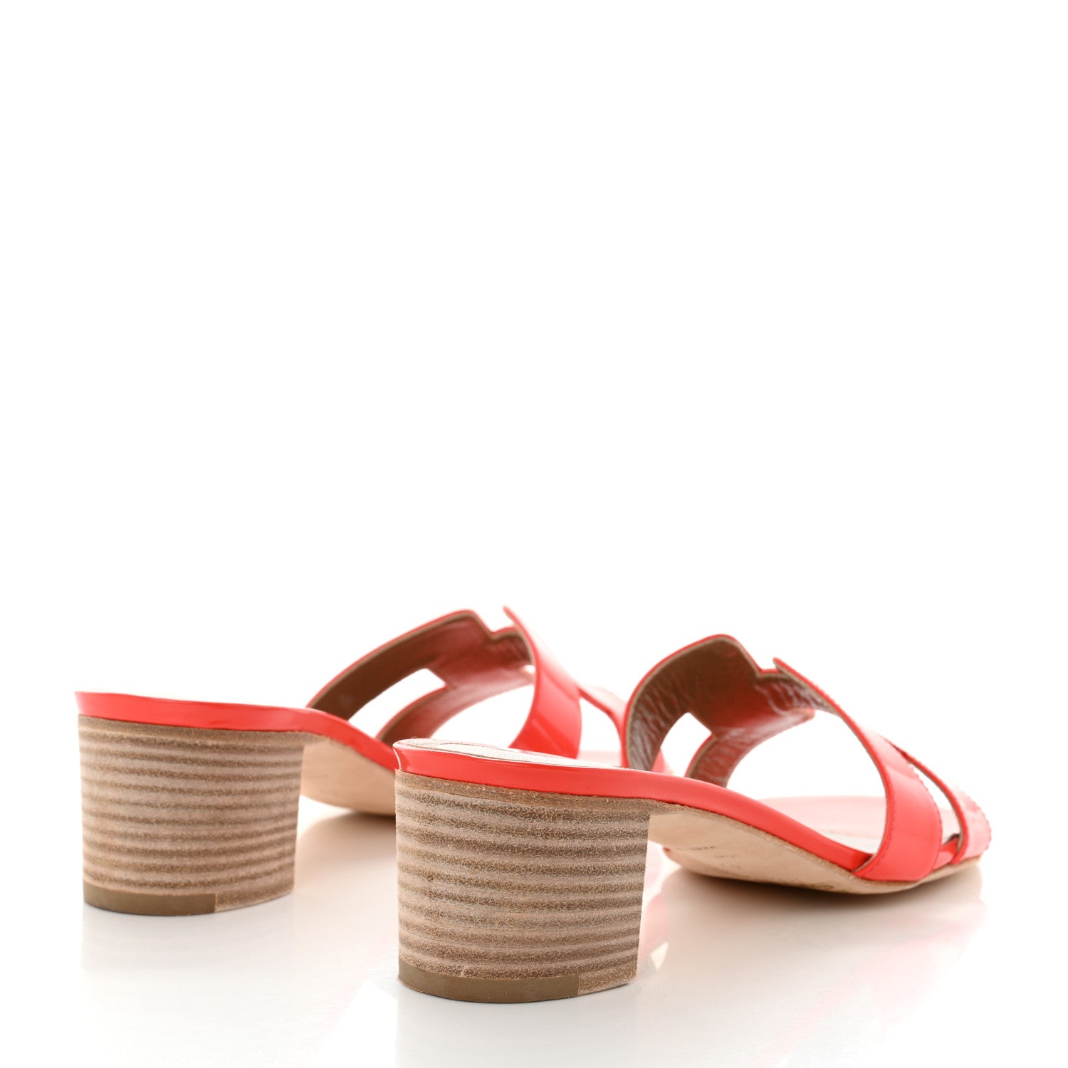 Hermes Patent Oasis Sandals 37 Rose Jaipur 4 of 7