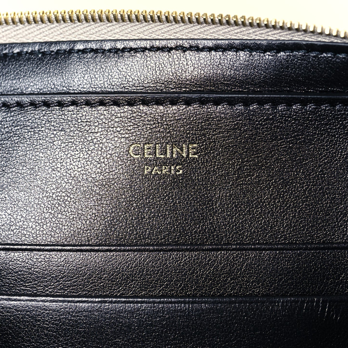 Lambskin Quilted Zip Pouch Grey