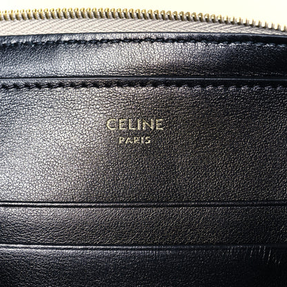 Celine Lambskin Quilted Zip Pouch Grey 6 of 12