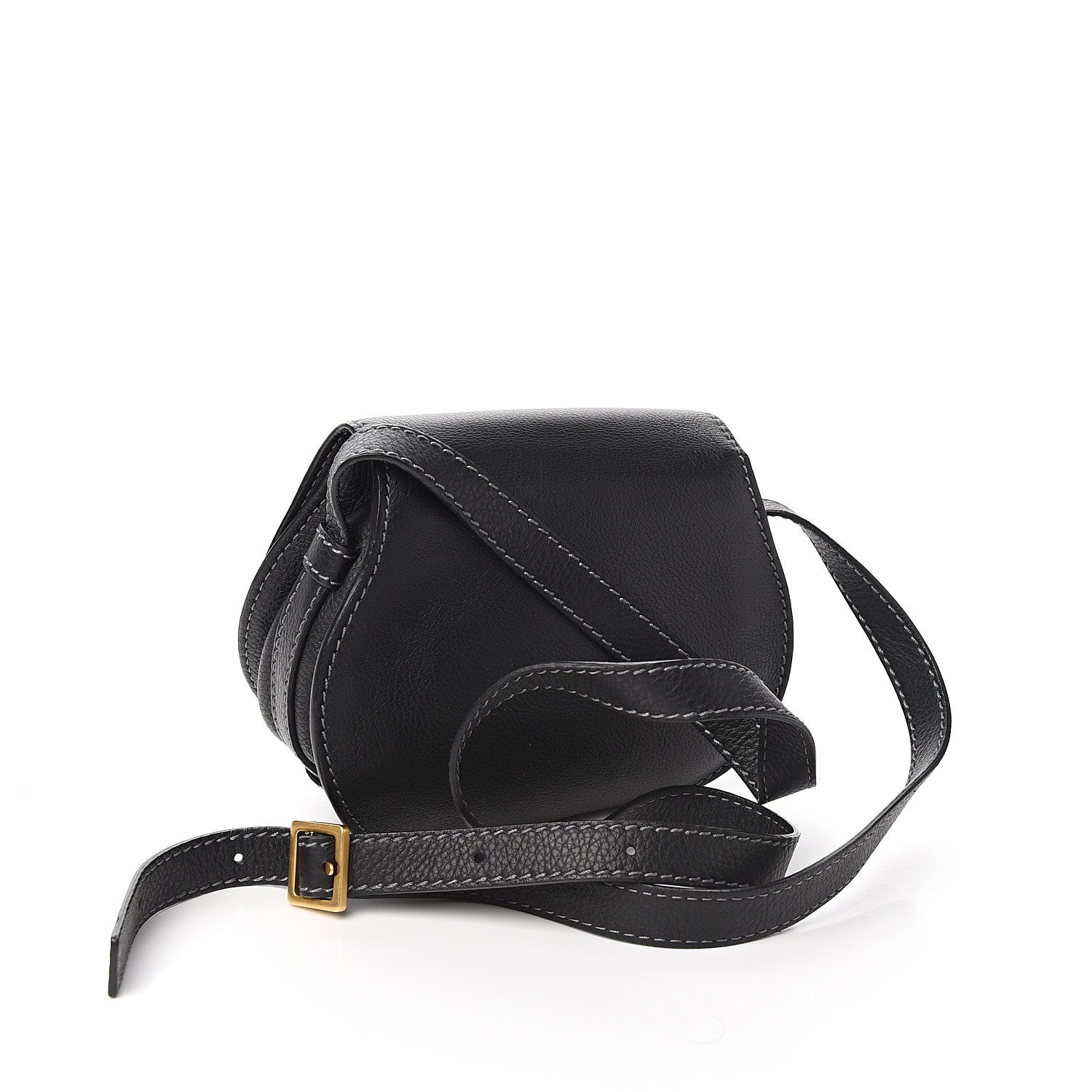 Chloe Calfskin Mini Marcie Round Crossbody Bag Black 2 of 8