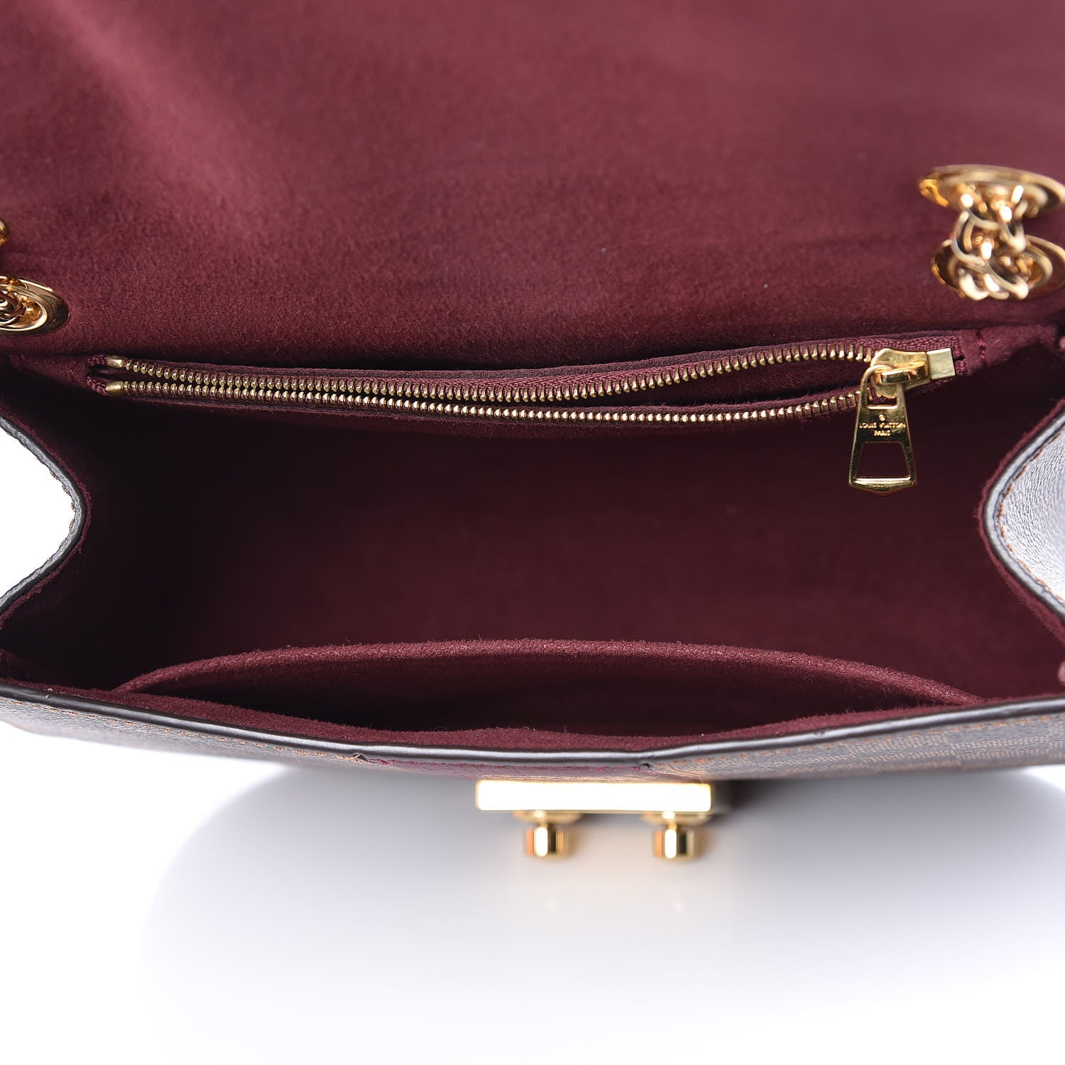 Louis Vuitton Damier Ebene Cuir Taurillon Wight Bordeaux 5 of 10