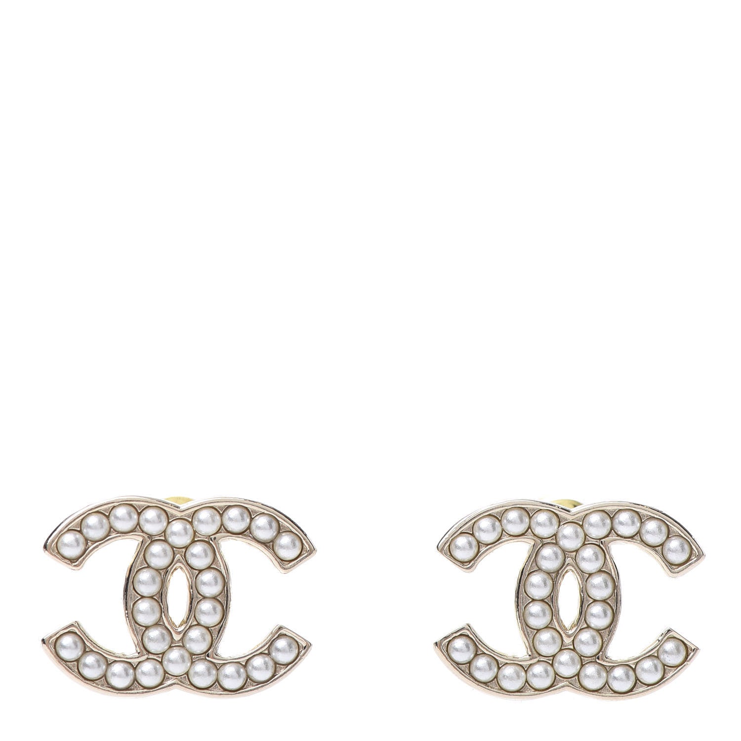 Chanel Pearl CC Earrings Gold 1 of 6