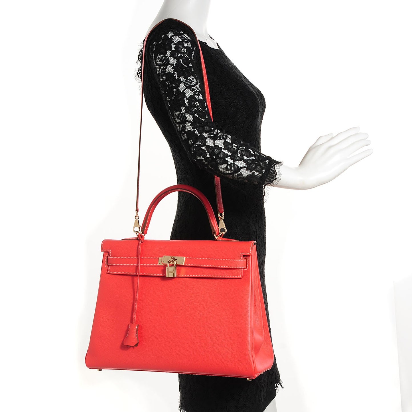 Epsom Verso Kelly Retourne 35 Rose Jaipur Gold