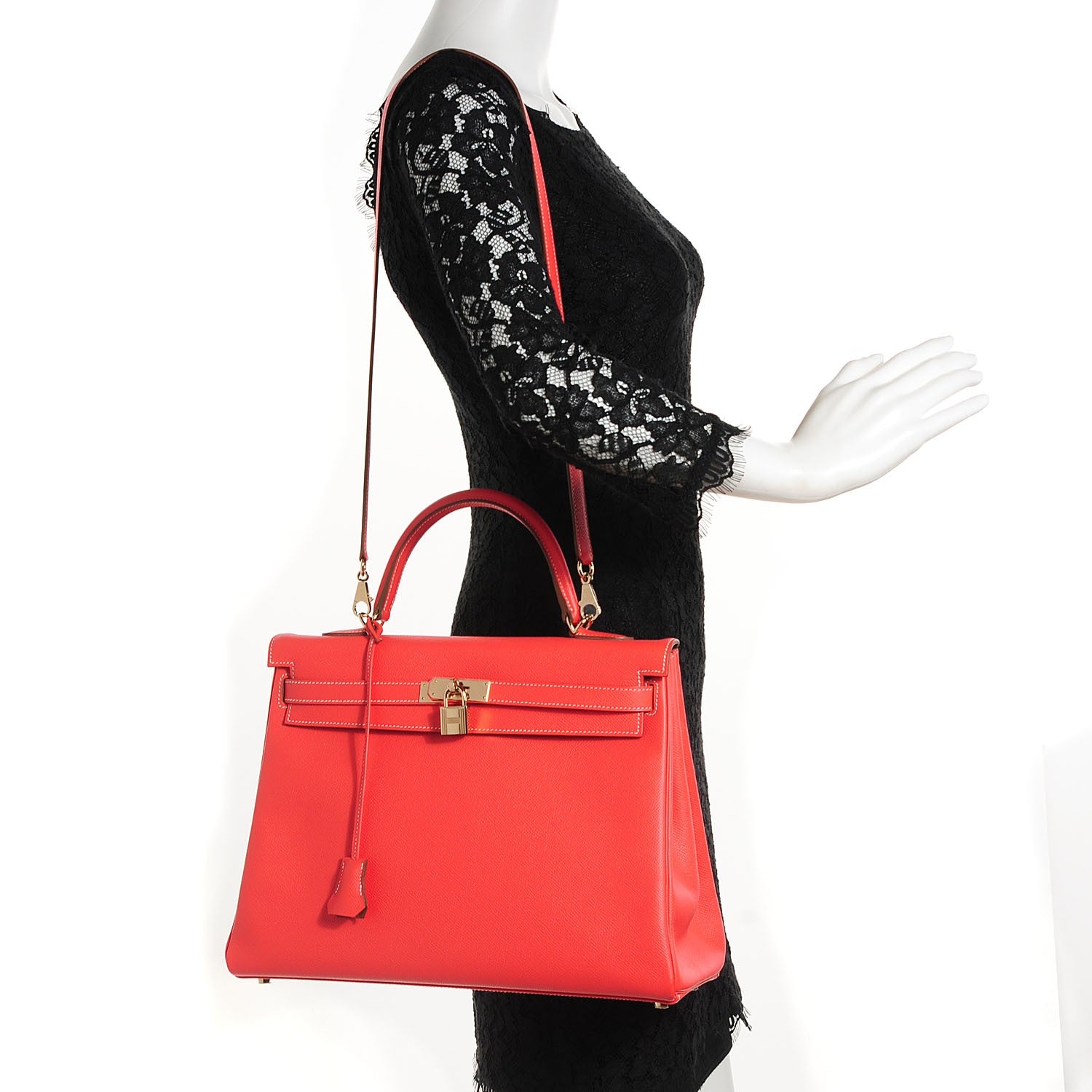 Hermes Epsom Verso Kelly Retourne 35 Rose Jaipur Gold 2 of 29