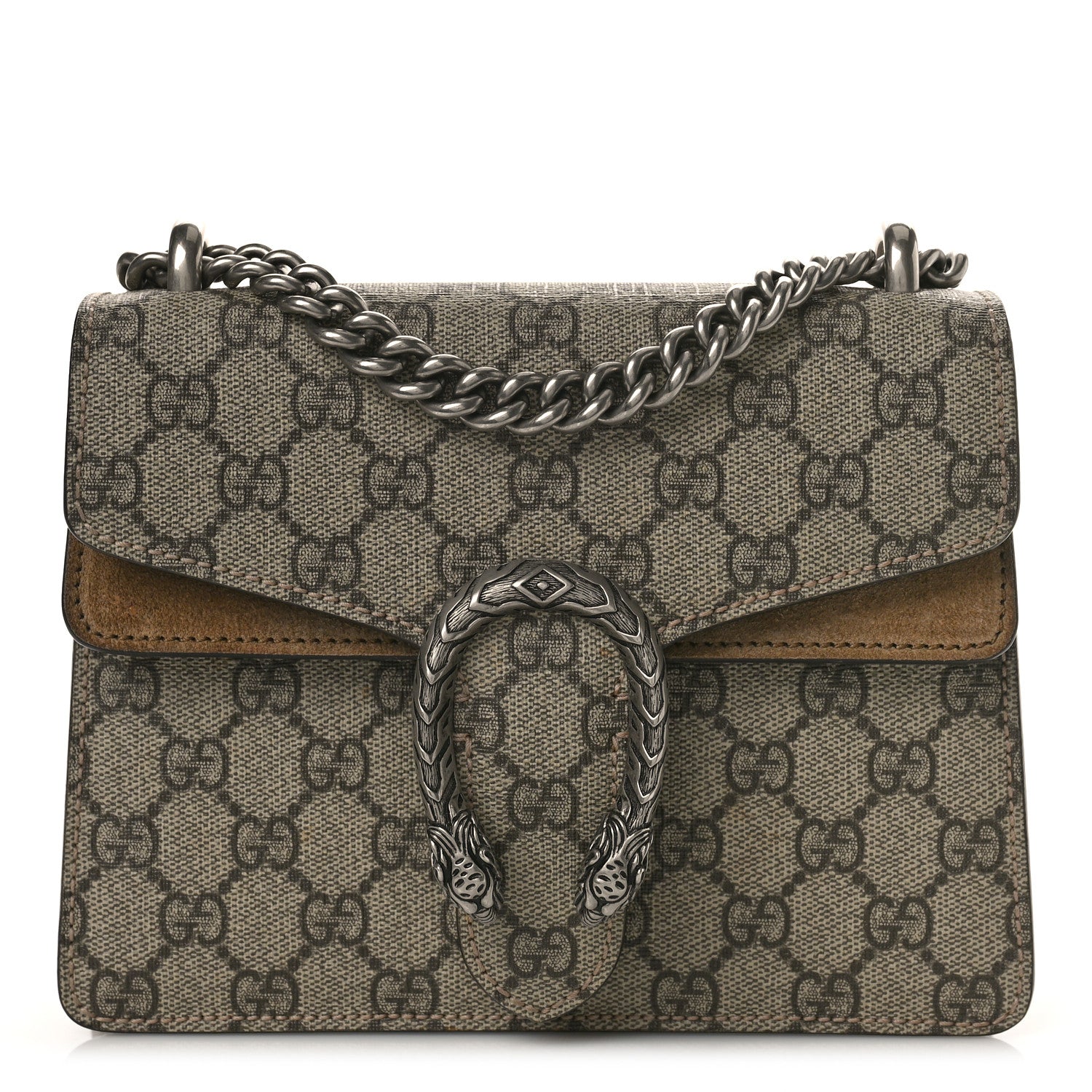 Gucci GG Supreme Monogram Mini Dionysus Shoulder Bag Taupe 1 of 9