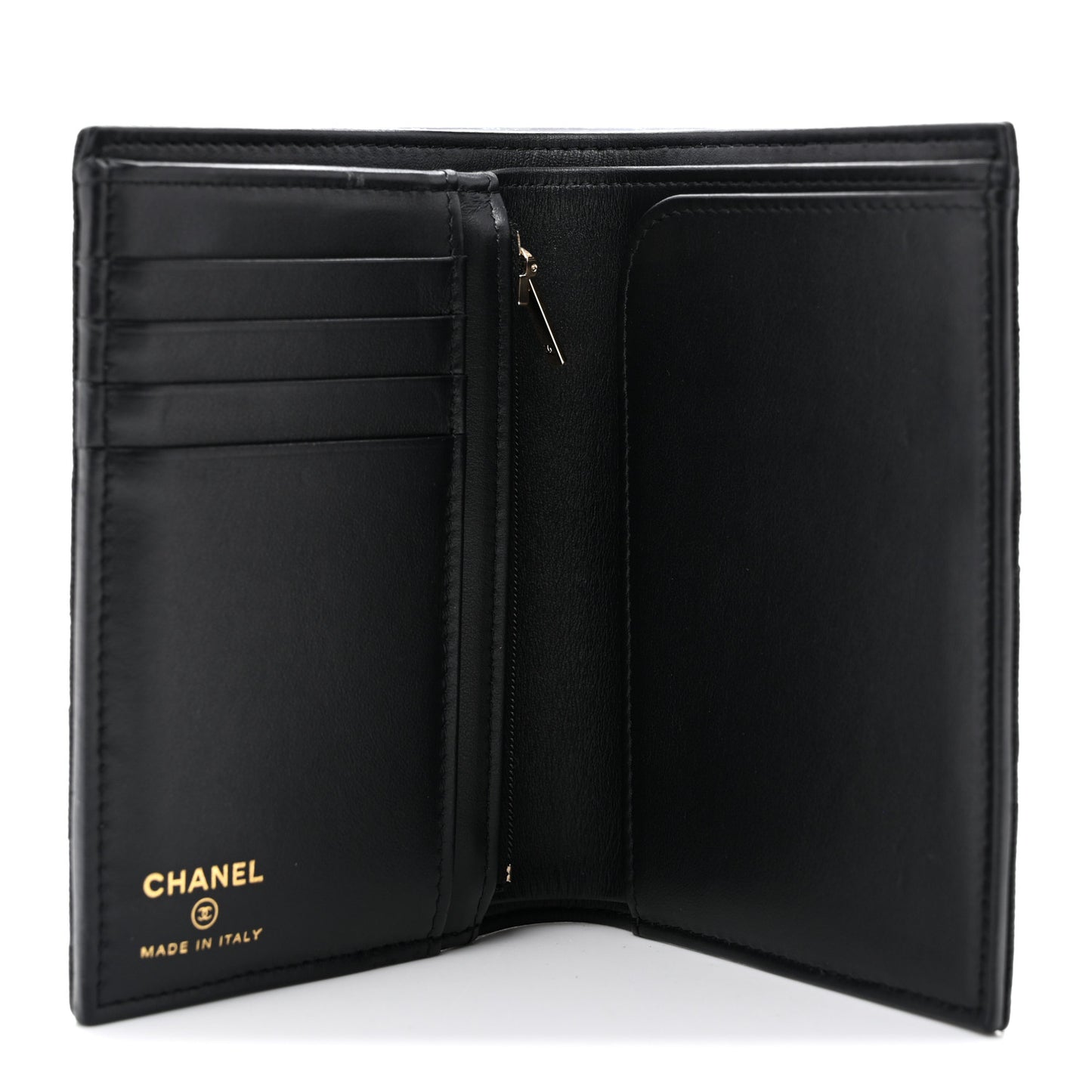 Caviar Quilted CC Passport Holder Black