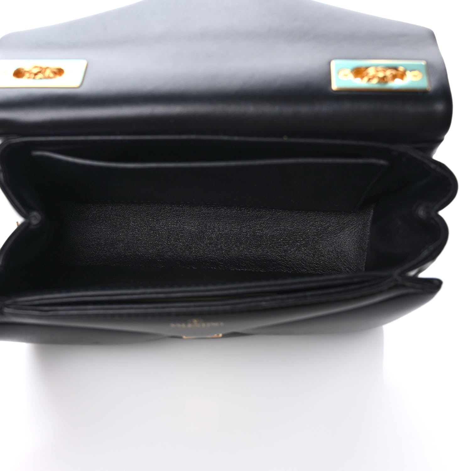 Valentino Garavani Nappa One Stud Chain Clutch Black 5 of 10