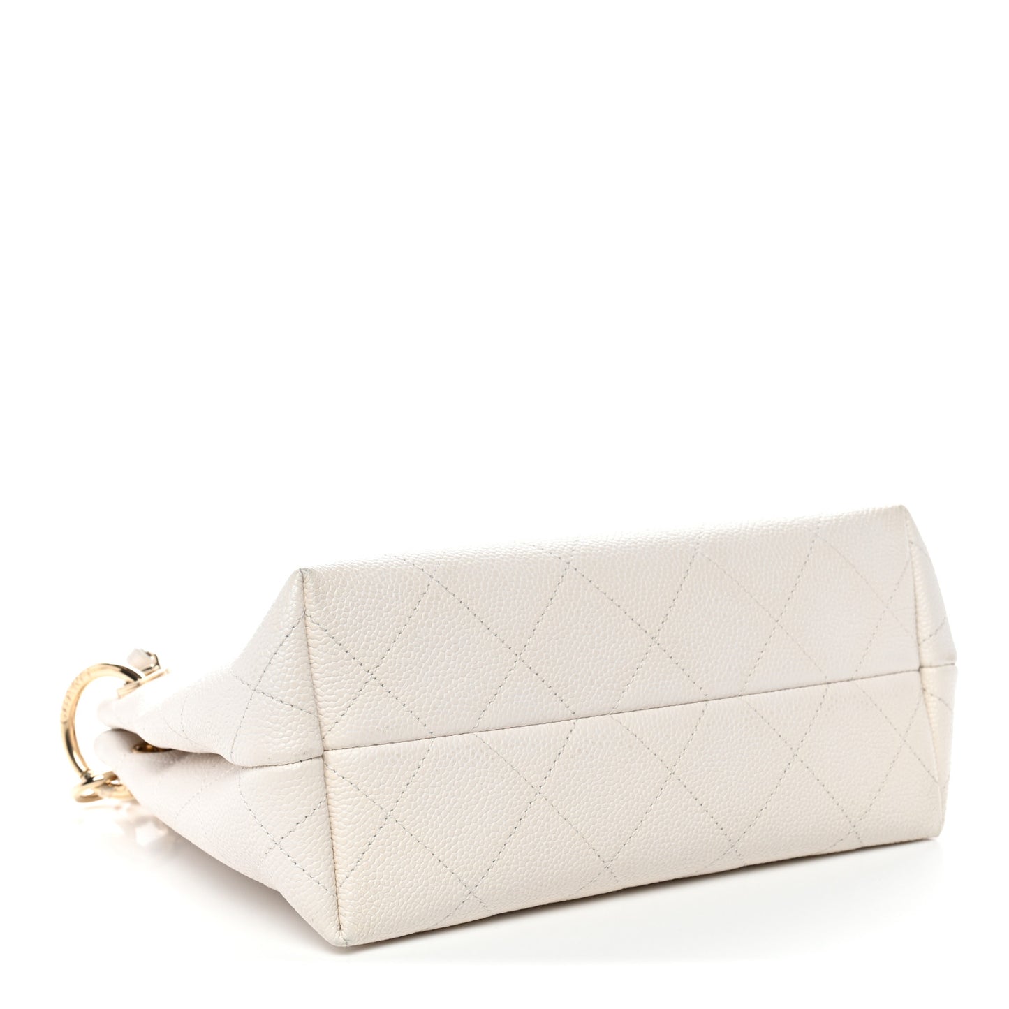 Caviar Quilted Small City Walk Hobo White