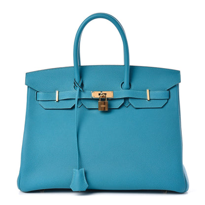 Hermes Togo Birkin 35 Turquoise 1 of 34