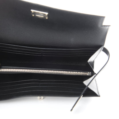 Hermes Epsom Kelly Longue Wallet Black 5 of 9