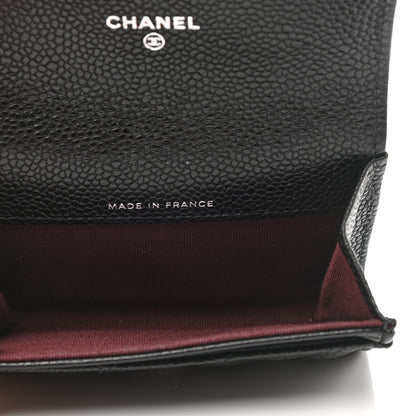 Chanel Caviar Quilted Flap Card Holder Wallet Black 5 of 9