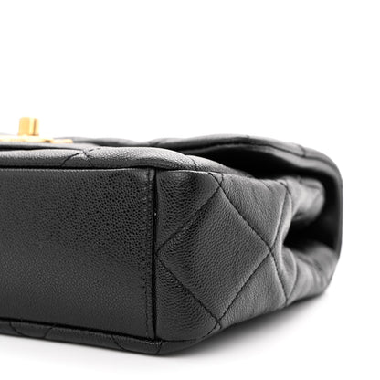 Chanel Shiny Caviar Quilted Mini Top Handle Flap Black 10 of 11