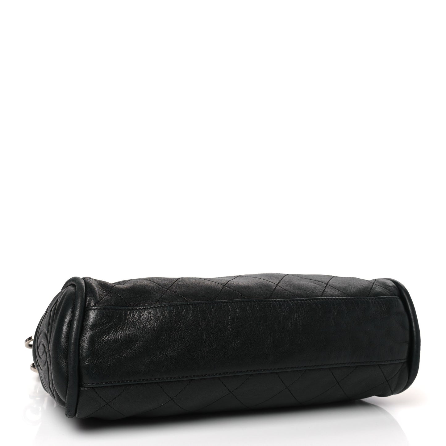 Lambskin Stitched Medium Ultimate Soft Tote Black