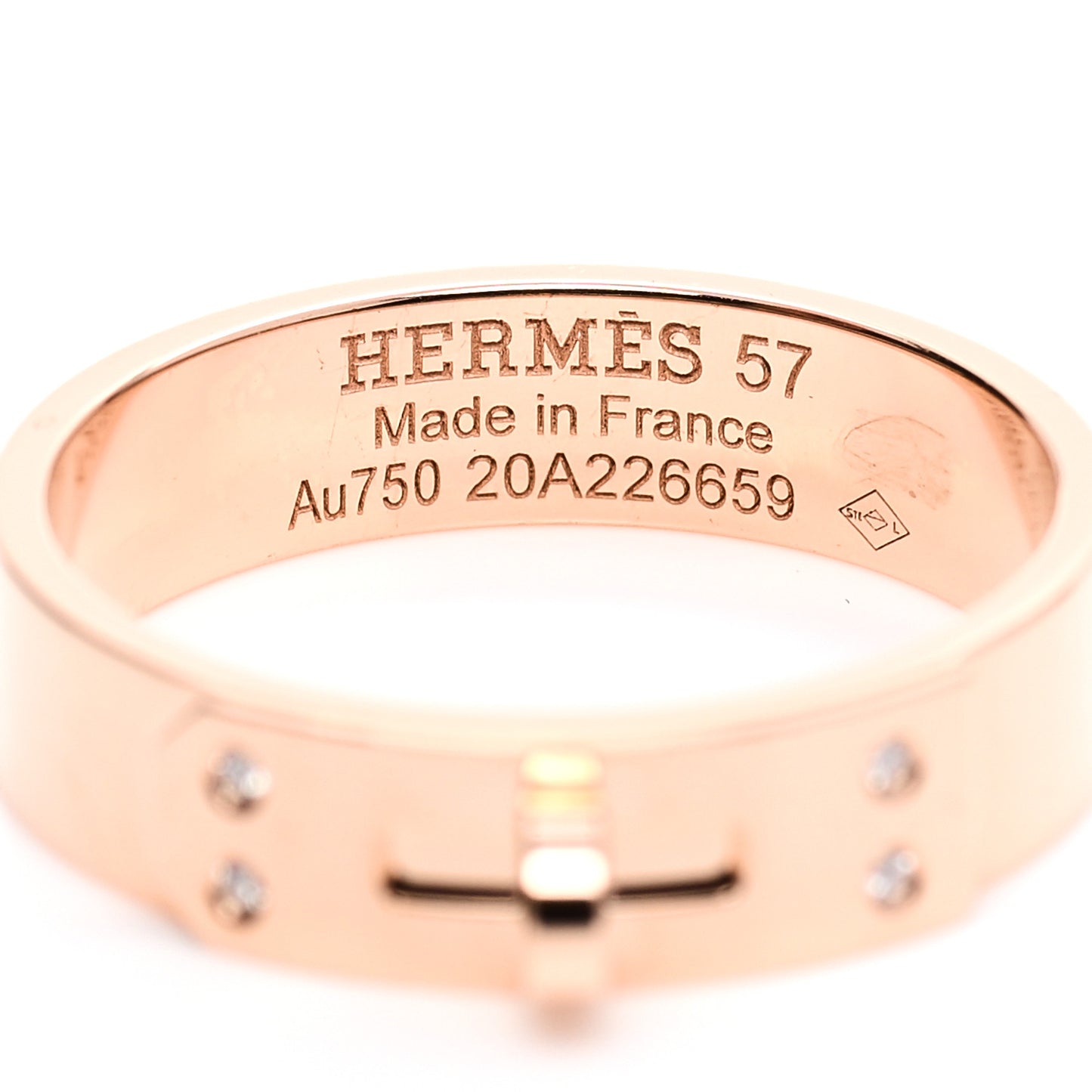 18K Rose Gold Diamond PM Kelly Ring 57 8
