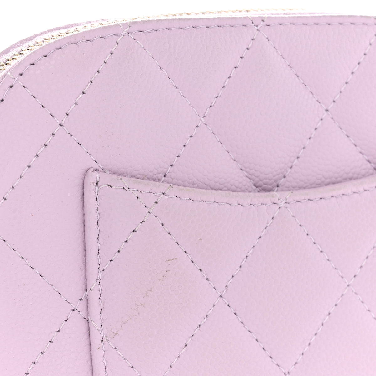 Chanel Caviar Quilted Mini Classic Clutch With Chain Light Purple 11 of 12