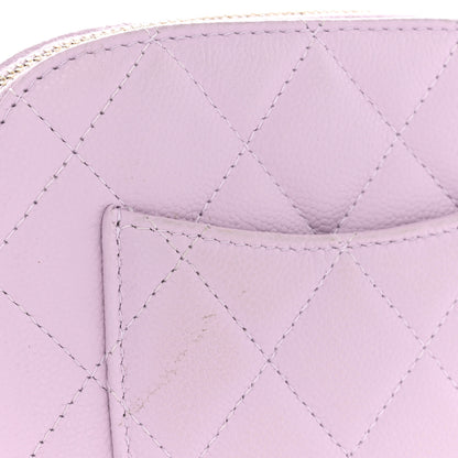 Chanel Caviar Quilted Mini Classic Clutch With Chain Light Purple 11 of 12