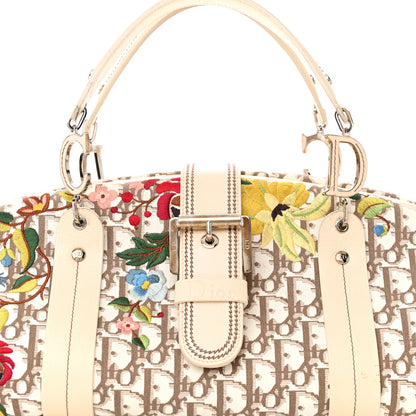 Christian Dior Monogram Vintage Flowers Bowler Beige 8 of 15