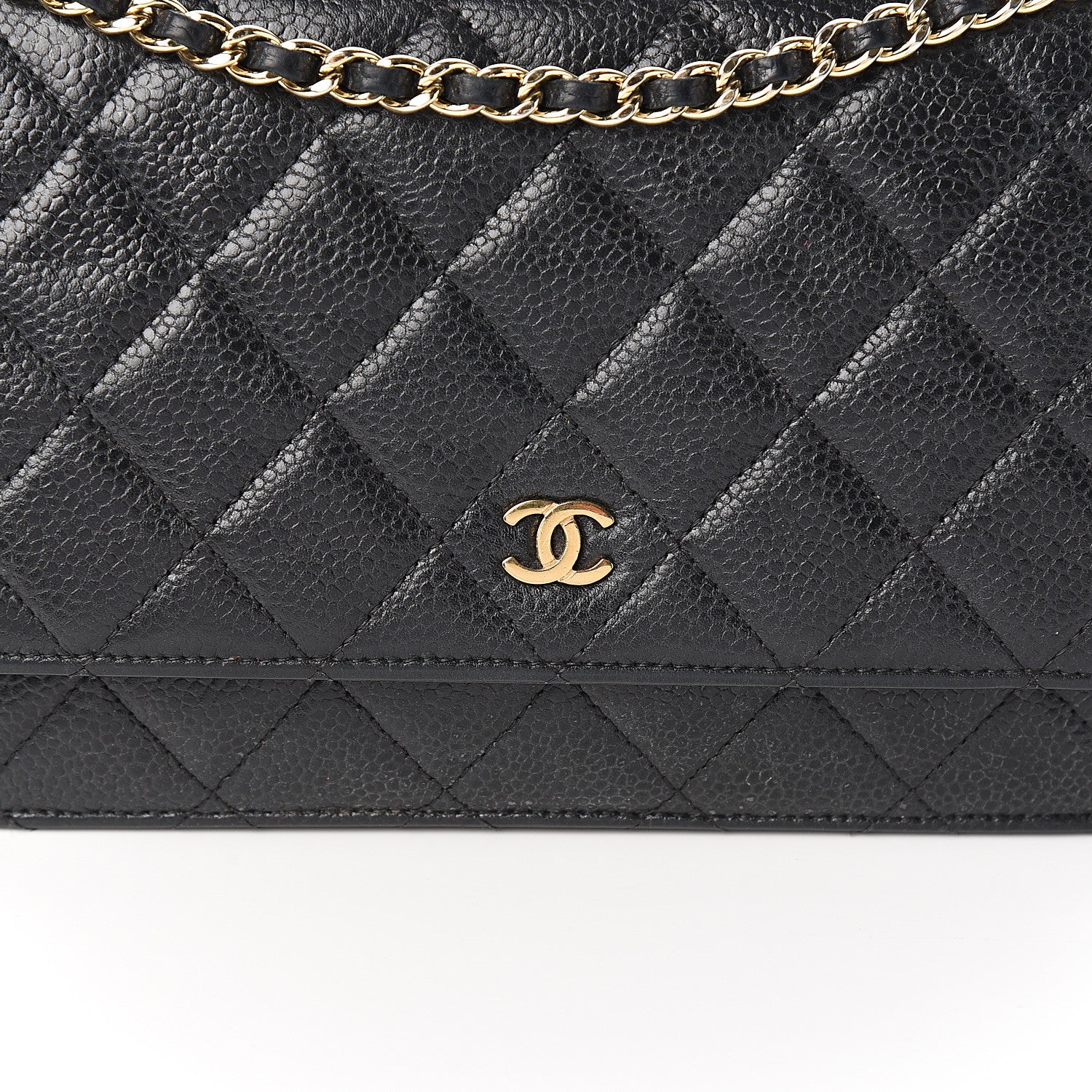 Chanel Caviar Quilted Wallet On Chain WOC Black 11 of 12