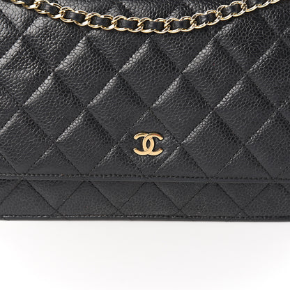 Chanel Caviar Quilted Wallet On Chain WOC Black 11 of 12