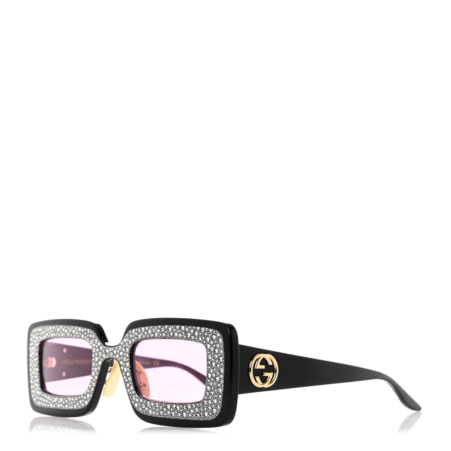 Gucci Acetate Crystal Hollywood Forever Sunglasses GG0974S Black 1 of 8