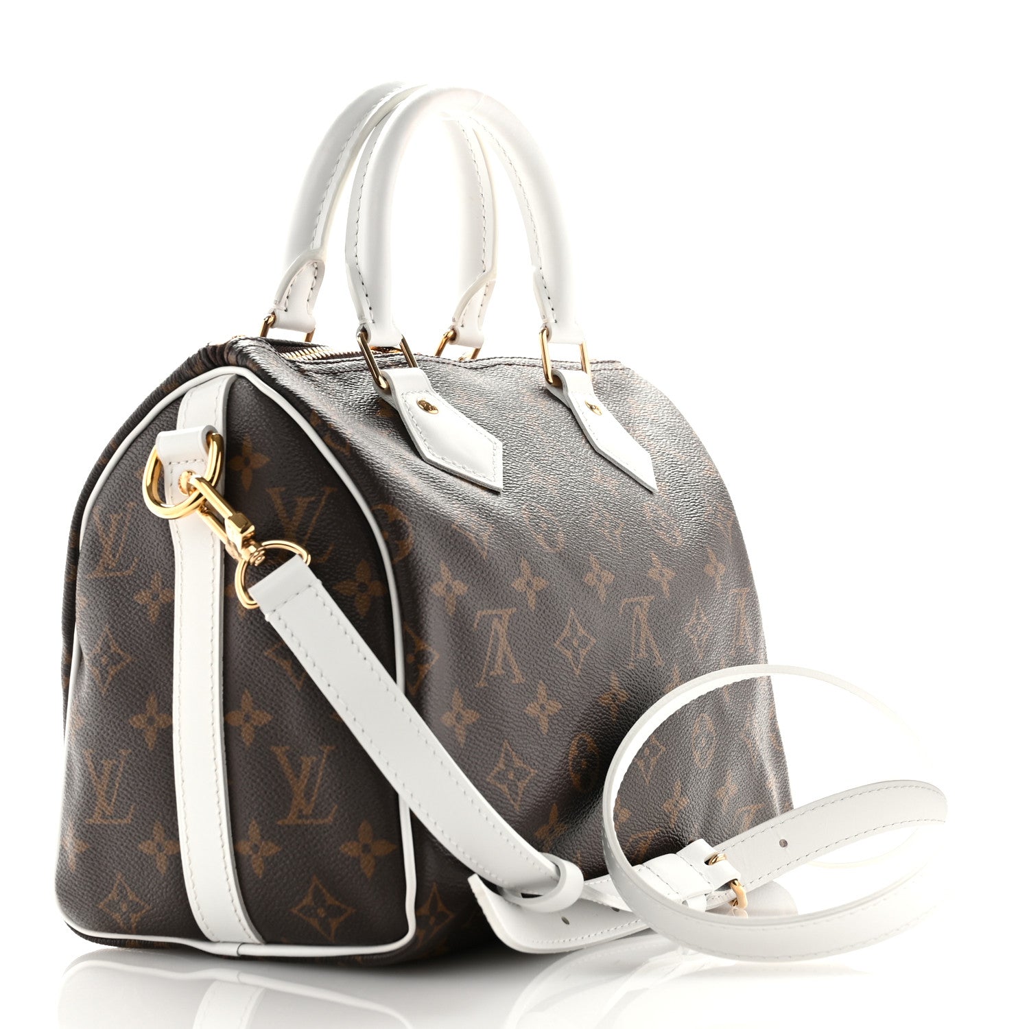 Louis Vuitton Monogram LV Match Speedy Bandouliere 25 White 3 of 10