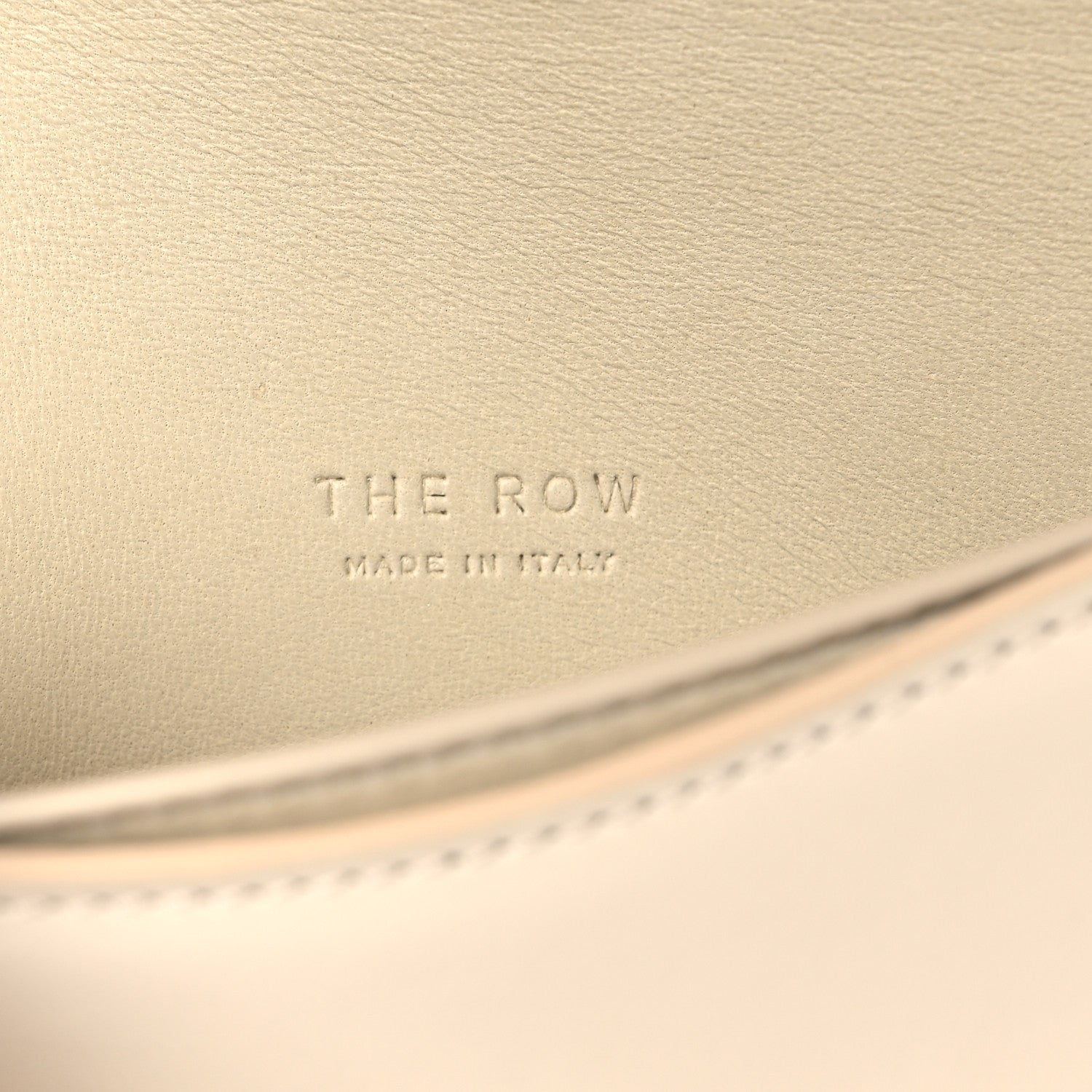 The Row Smooth Calfskin Horizontal Belt Bag Ivory 10 of 19