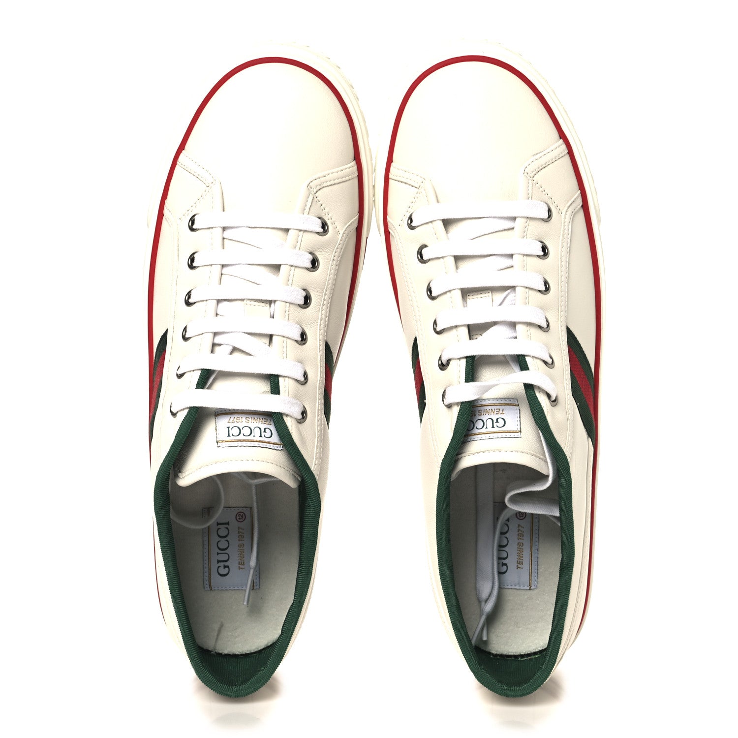 Gucci Jacquard Mini GG Monogram Web Mens 1977 Tennis Sneakers 12 White 2 of 8