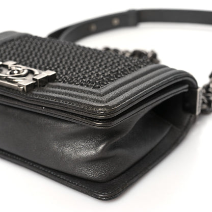 Chanel Lambskin Quilted Small Chain Mail Boy Flap Grey 10 of 10