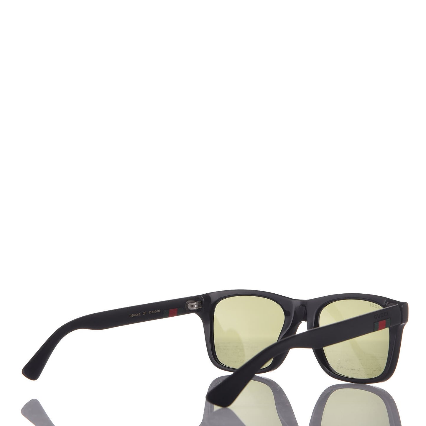 Square Frame Web Sunglasses GG0008S Black