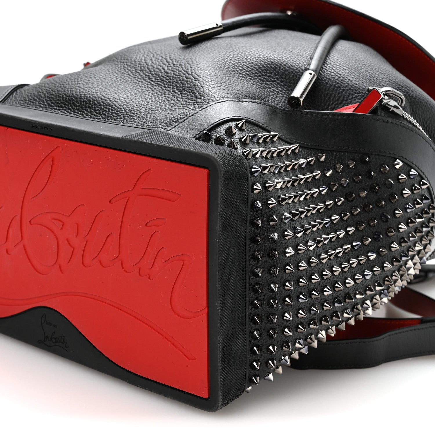 Christian Louboutin Calfskin Spiked Explorafunk Backpack Black 10 of 10
