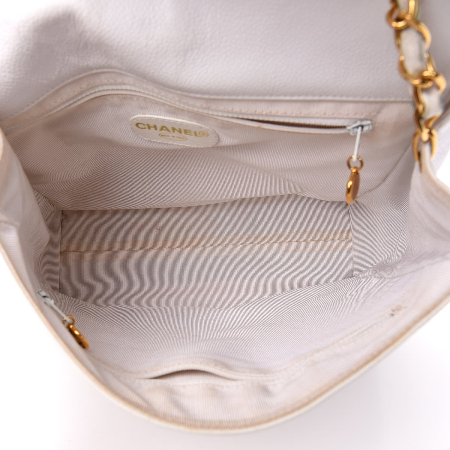 Chanel Caviar Flap Shoulder Bag White 5 of 20
