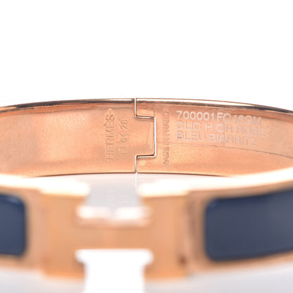 Hermes Enamel Narrow Clic Clac H Bracelet GM Bleu Biarritz 4 of 5