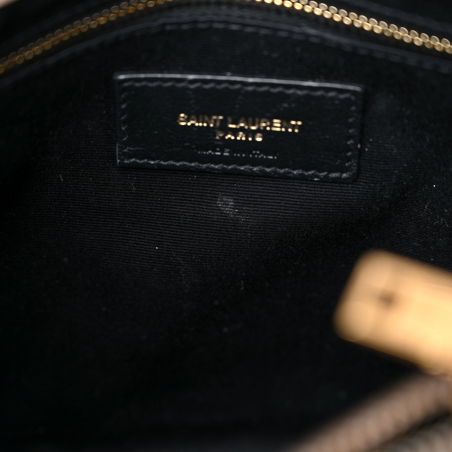Saint Laurent Calfskin Y Quilted Monogram Medium Loulou Chain Satchel Dark Beige 13 of 19
