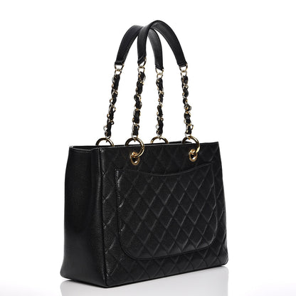 Chanel Caviar Quilted Grand Shopping Tote GST Black 3 of 8