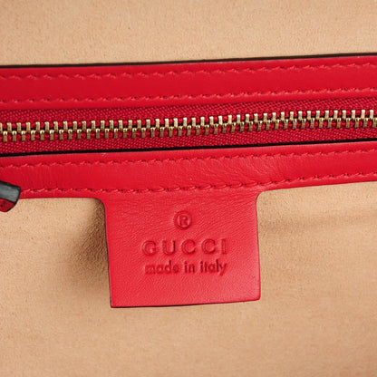 Gucci GG Supreme Monogram Blooms Medium Boston Beige Blue Navy Hibiscus Red 6 of 7